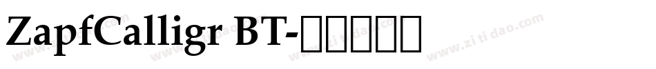 ZapfCalligr BT字体转换